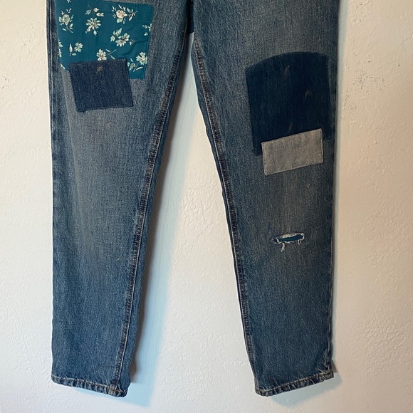 Ralph Lauren Women’s Patchwork Boyfriend Fit Blue Jeans - Picture 5 of 11